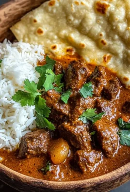Beef Coconut Curry with Fragrant Rice and Warm Naan