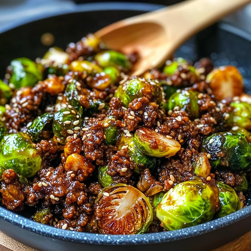 Beef and Brussels Sprouts Stir-Fry