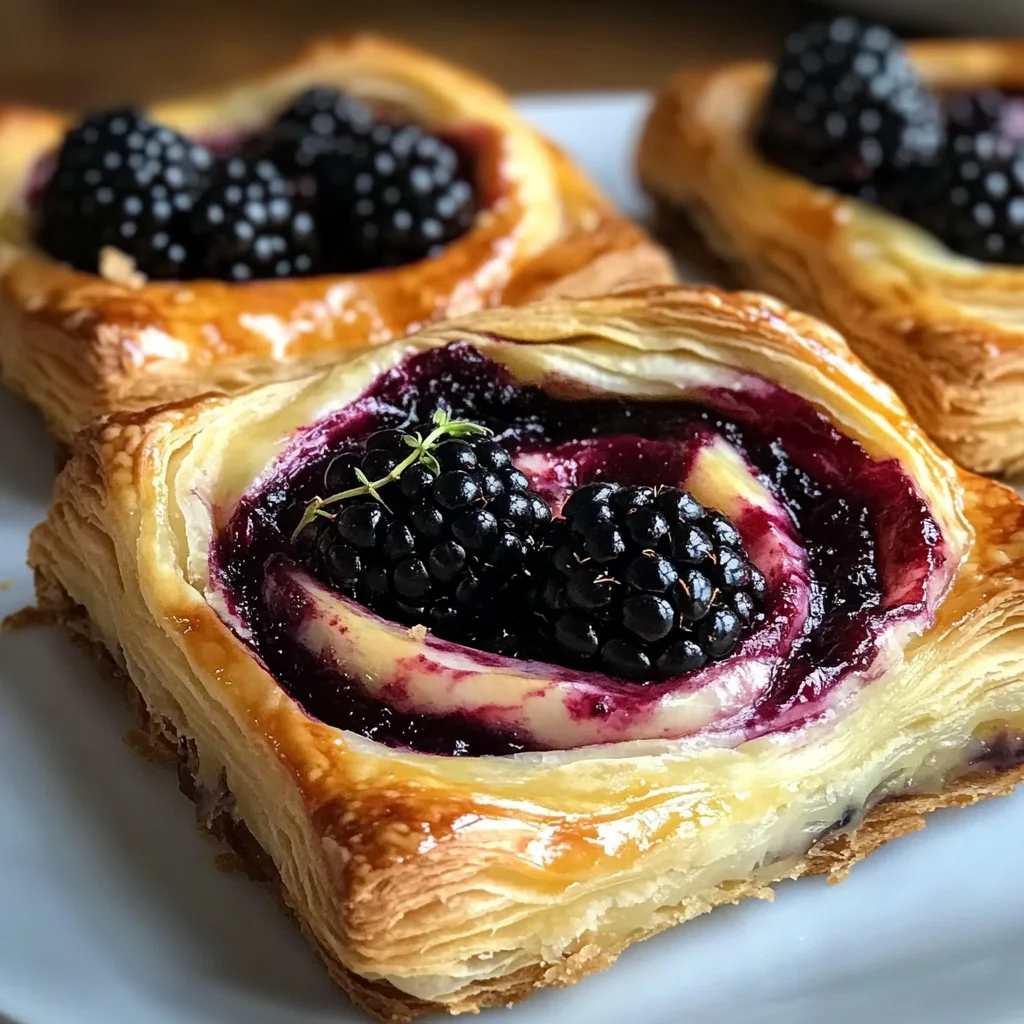 Blackberry Brie Pastry Swirls