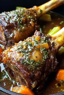 Braised Lamb Shanks with Aromatic Herb Gravy and Root Vegetables