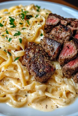 Cajun Steak Tips with Cheesy Parmesan Linguine