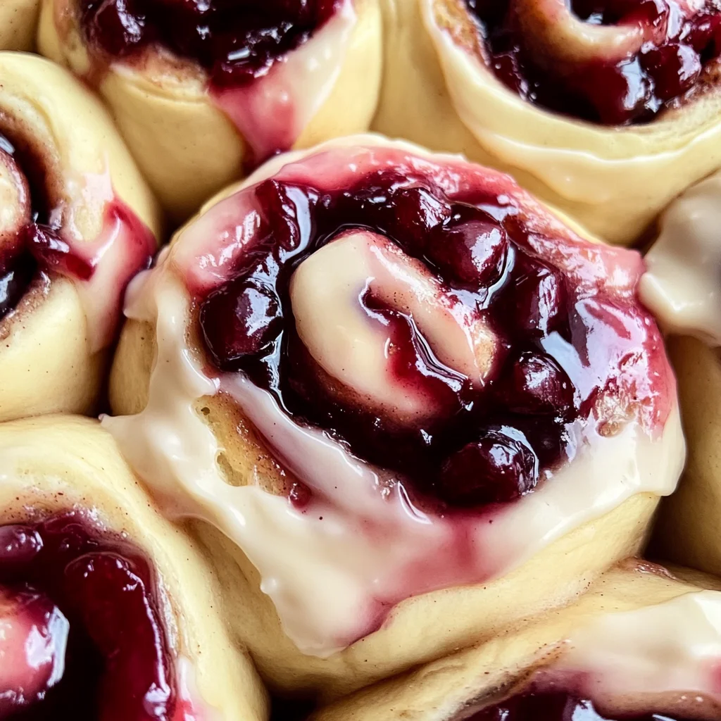 Cherry Cinnamon Rolls with Homemade Filling
