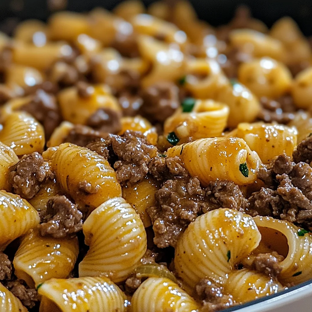 Creamy Beef and Shells