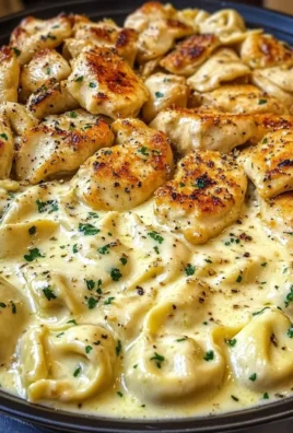 Creamy Chicken Tortellini with Mozzarella Garlic Sauce