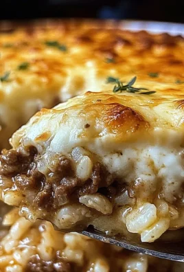 French Onion Ground Beef and Rice Casserole