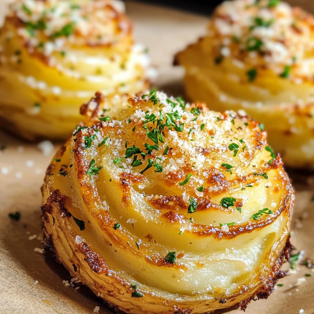 Garlic Parmesan Duchess Potatoes