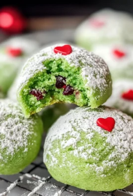 Grinch Cookies - Christmas Snowball Cookies