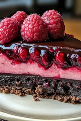 Indulge in Decadent Dark Chocolate Raspberry Cheesecake