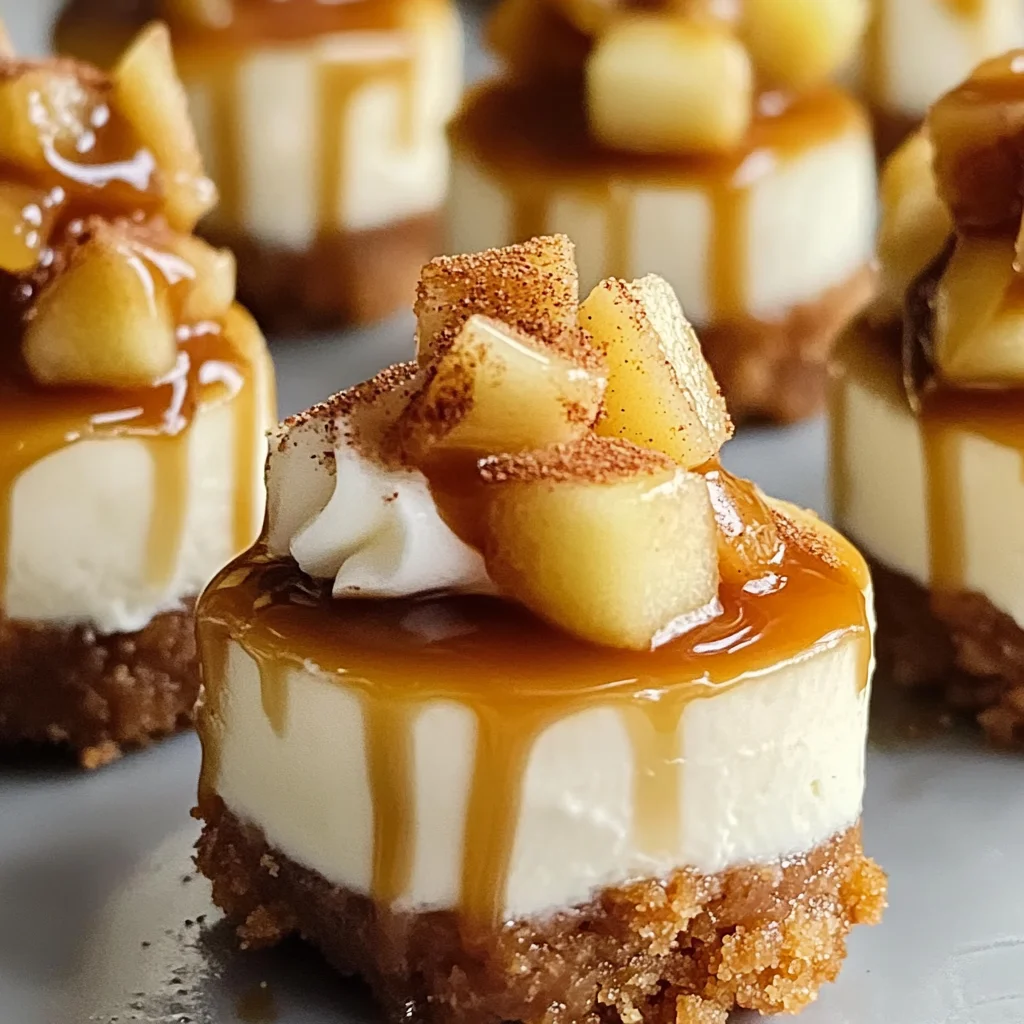 Mini Caramel Apple Cheesecake Bites - Irresistible Treats