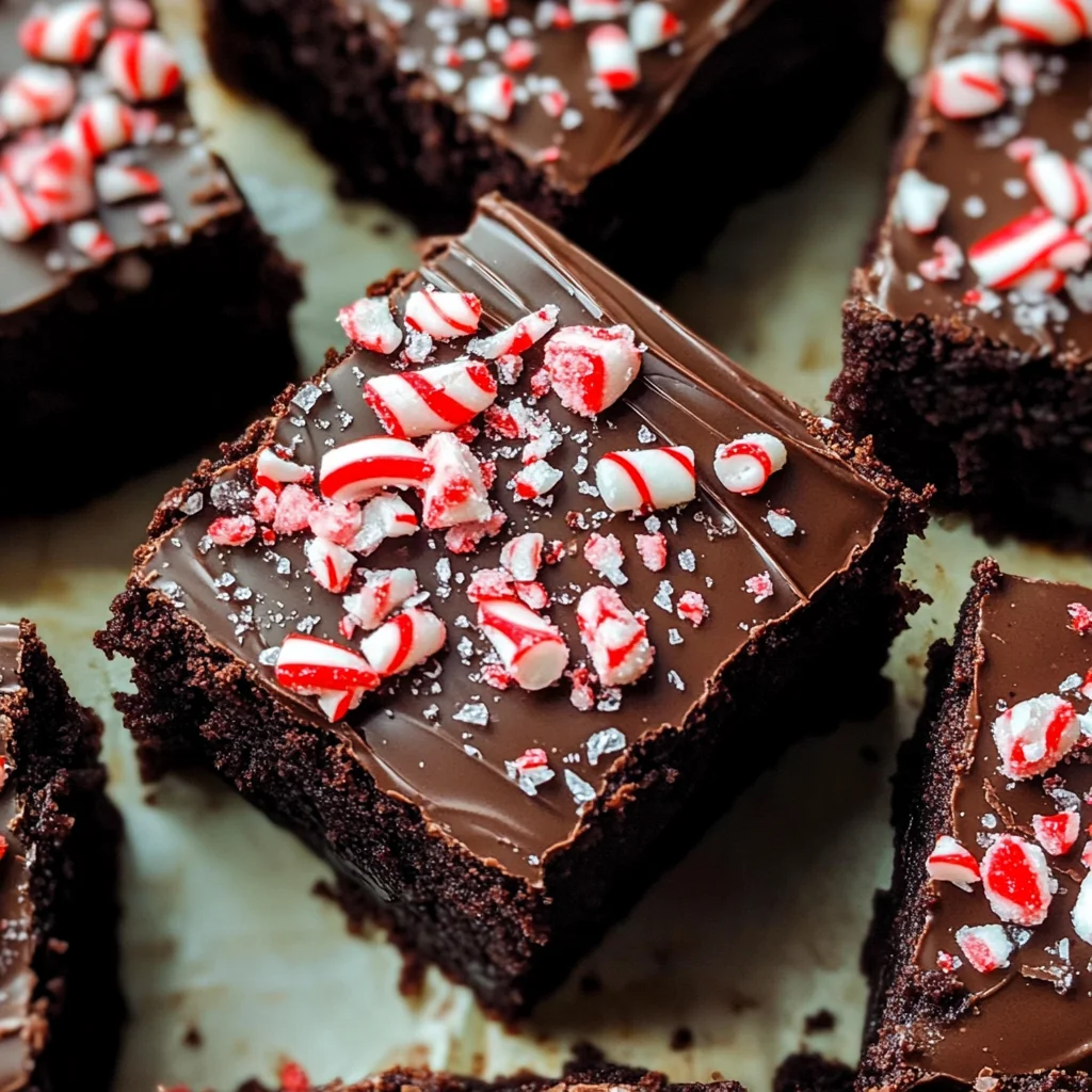 One Bowl Peppermint Brownies