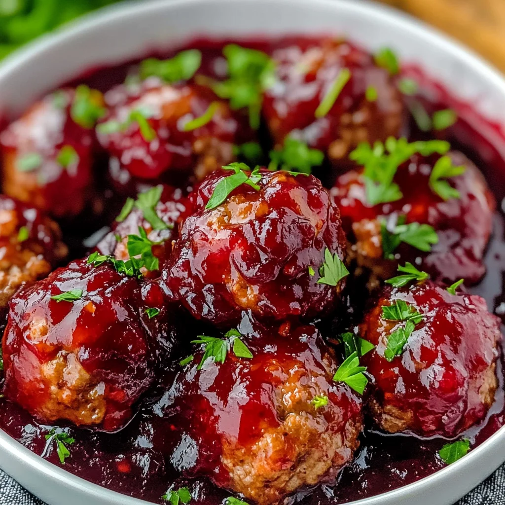 Quick Cranberry Meatballs (Christmas Recipe)