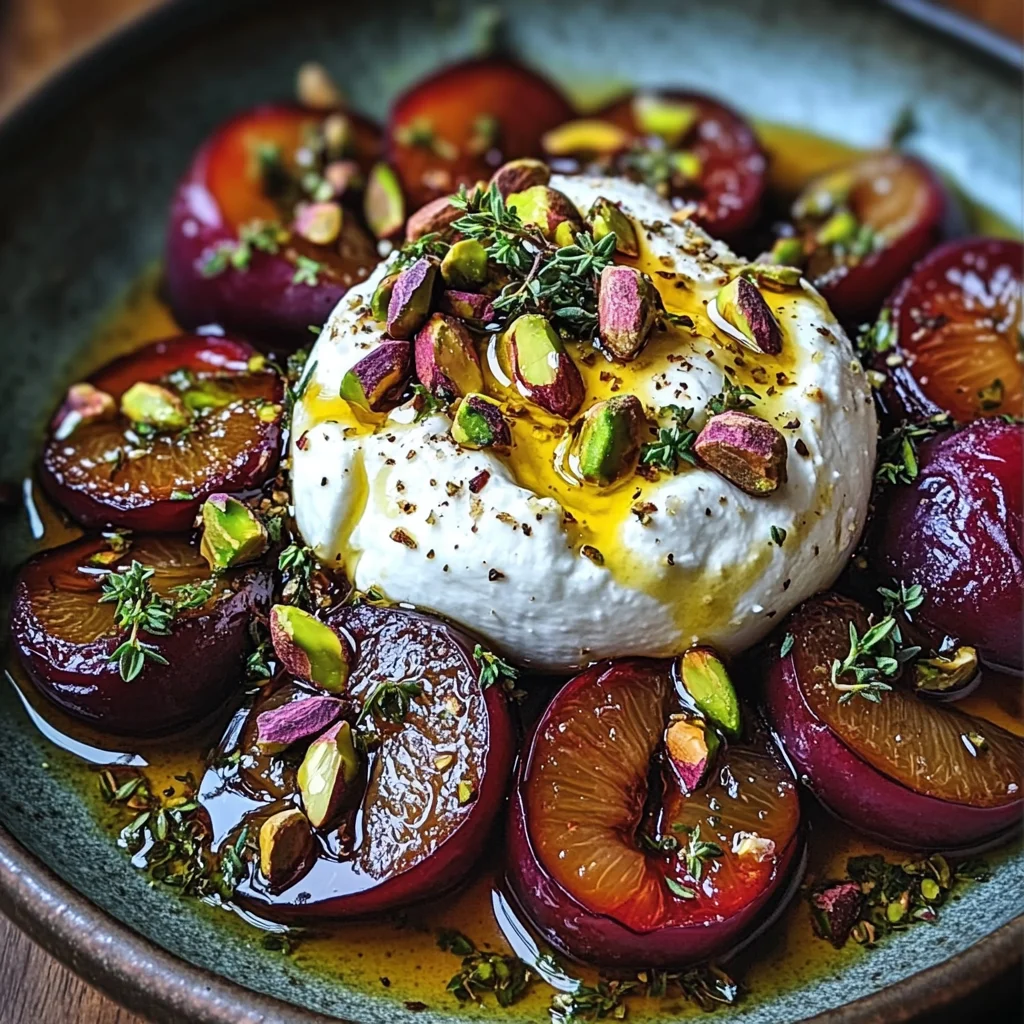 Roasted Plum and Burrata Salad