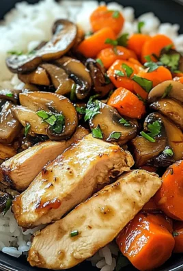 Savory Chicken Stir-Fry with Mushrooms, Carrots & Rice