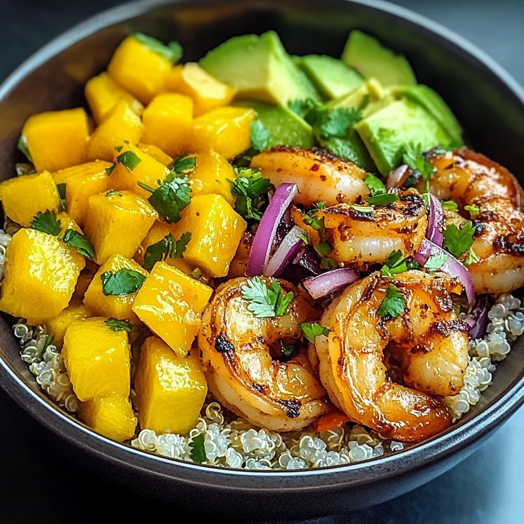 Shrimp Avocado Mango Bowls