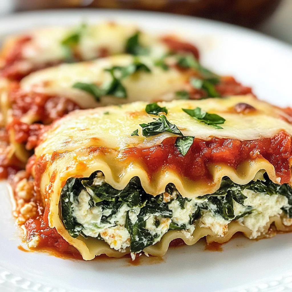 Spinach Lasagna Roll-Ups