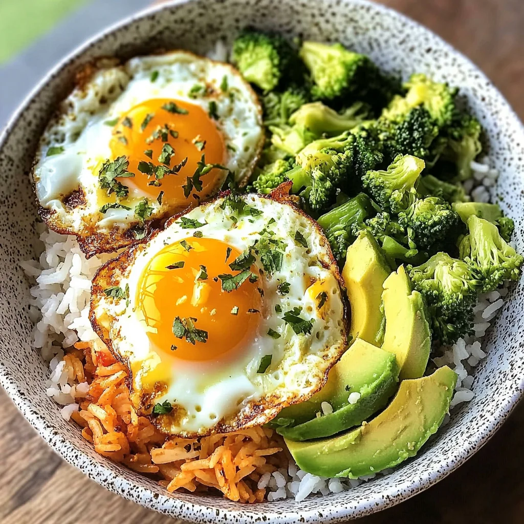 Sunny Egg & Veggie Rice Bowl with Avocado