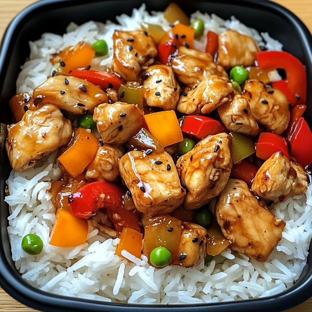 Teriyaki Chicken Stir-Fry with Steamed Rice