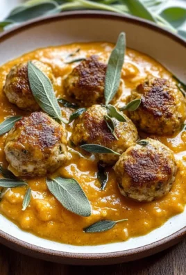 Turkey Meatballs in Pumpkin Sage Sauce