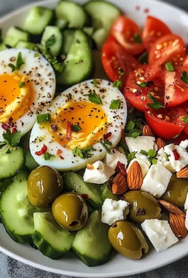 Turkish-Style Protein Plate with Eggs, Feta & Veggies