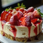 White Chocolate Strawberry Cheesecake