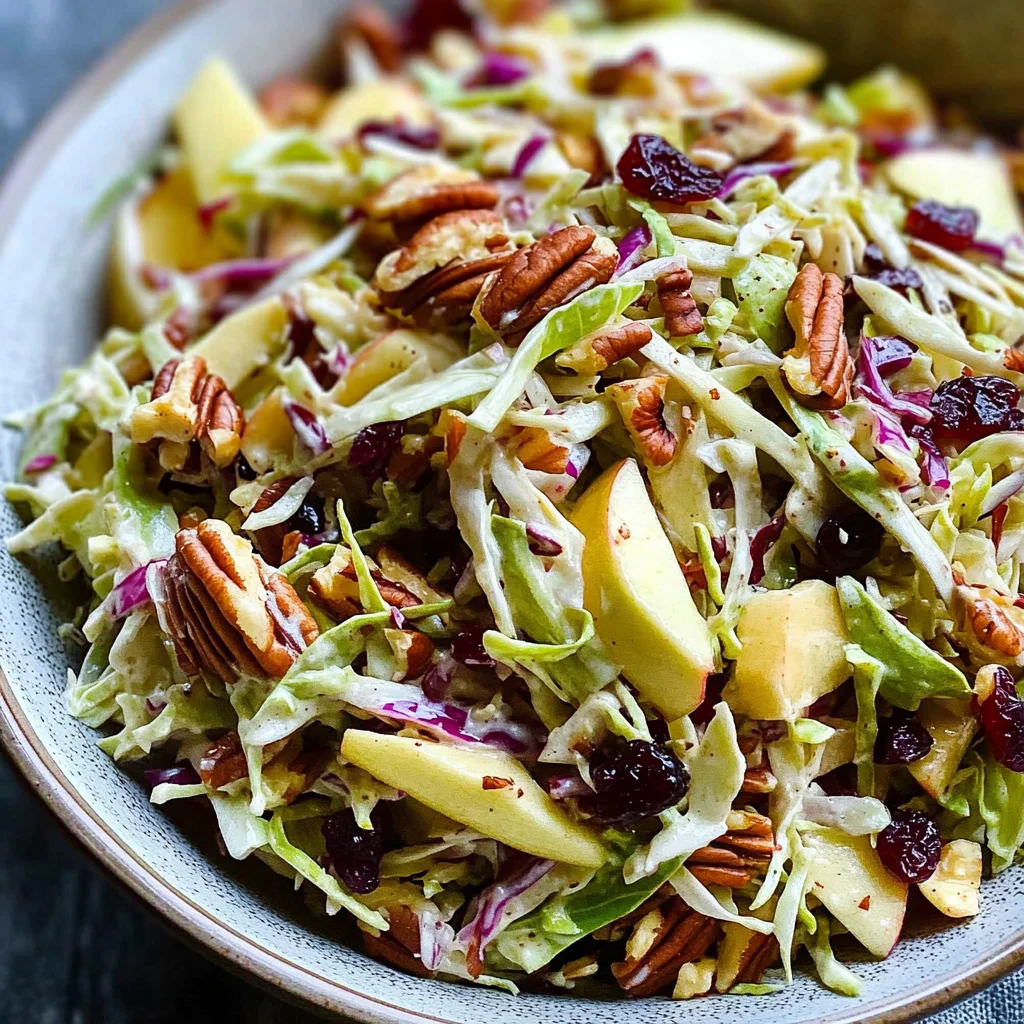 Apple Coleslaw with Cranberries and Pecans