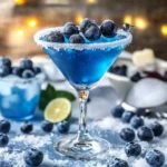 Blueberry Snow Martini Cocktail Recipe