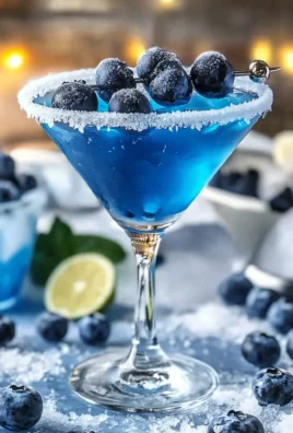 Blueberry Snow Martini Cocktail Recipe