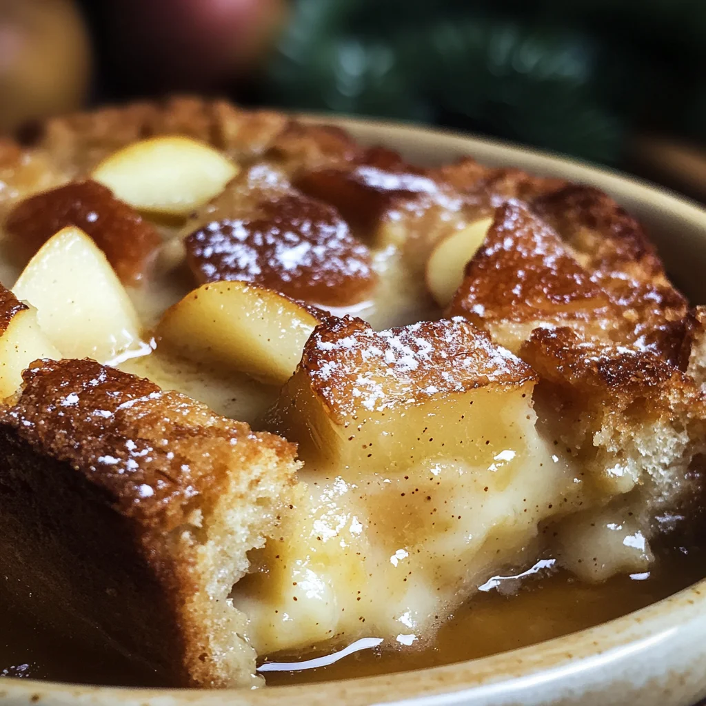 Cardamom Pear Bread Pudding