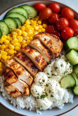 Chicken and Veggie Rice Bowl with Mozzarella