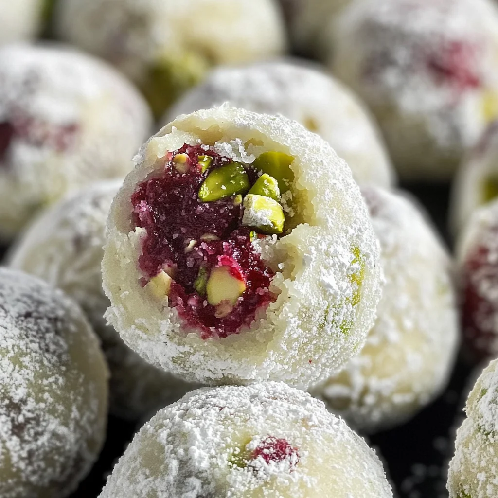 Cranberry Pistachio White Chocolate Truffles
