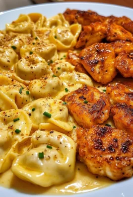 Creamy Cajun Chicken Tortellini in Garlic Cheese Sauce
