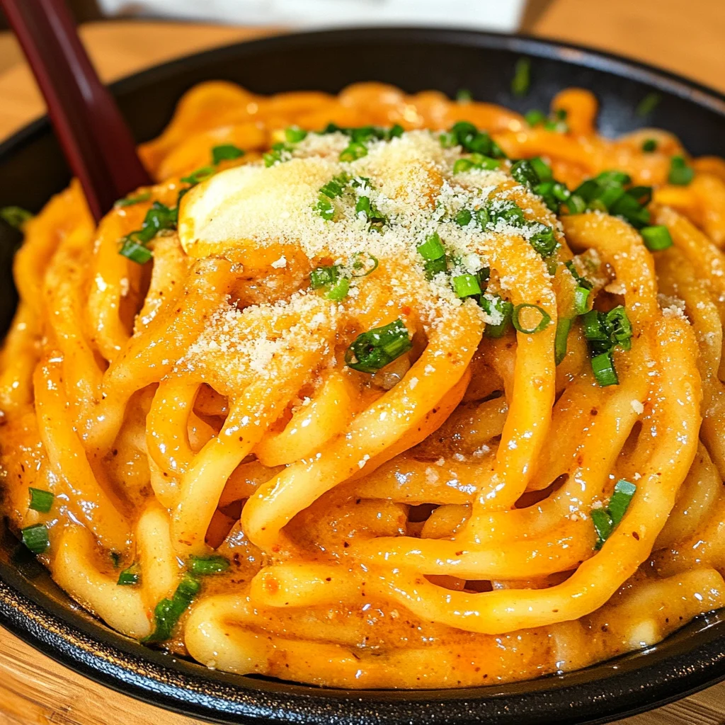 Creamy Gochujang Udon Noodles