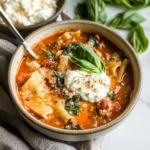 Easy Creamy Lasagna Soup