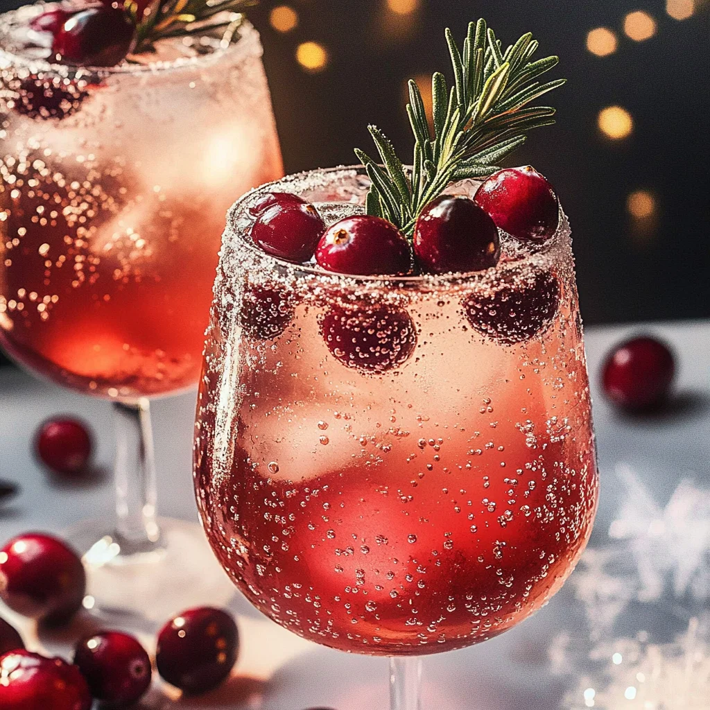 Festive Christmas Cranberry Spritzer