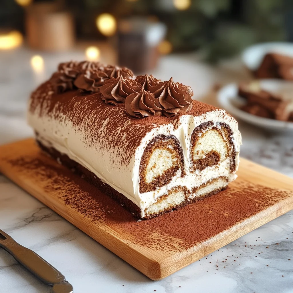 Gourmet Tiramisu Yule Log Cake