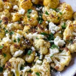 Greek Roasted Cauliflower with Feta and Herbs