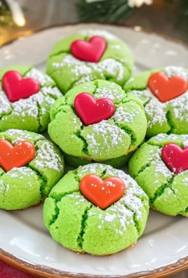 Grinch Heart Cake Mix Cookies