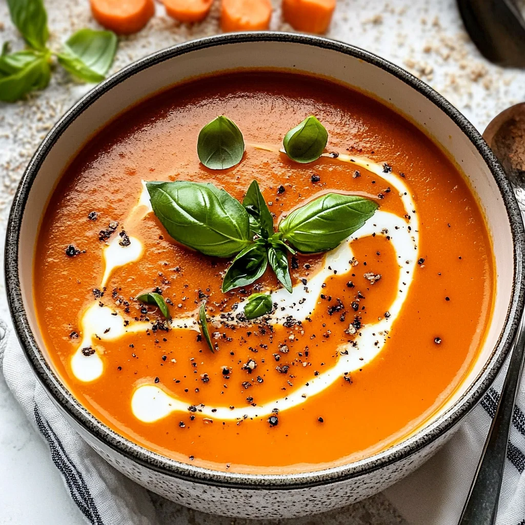 Middle-of-Winter Creamy Tomato Soup (Canned Tomatoes)