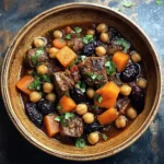 Moroccan Lamb Tagine with Prunes, Chickpeas & Warm Spices
