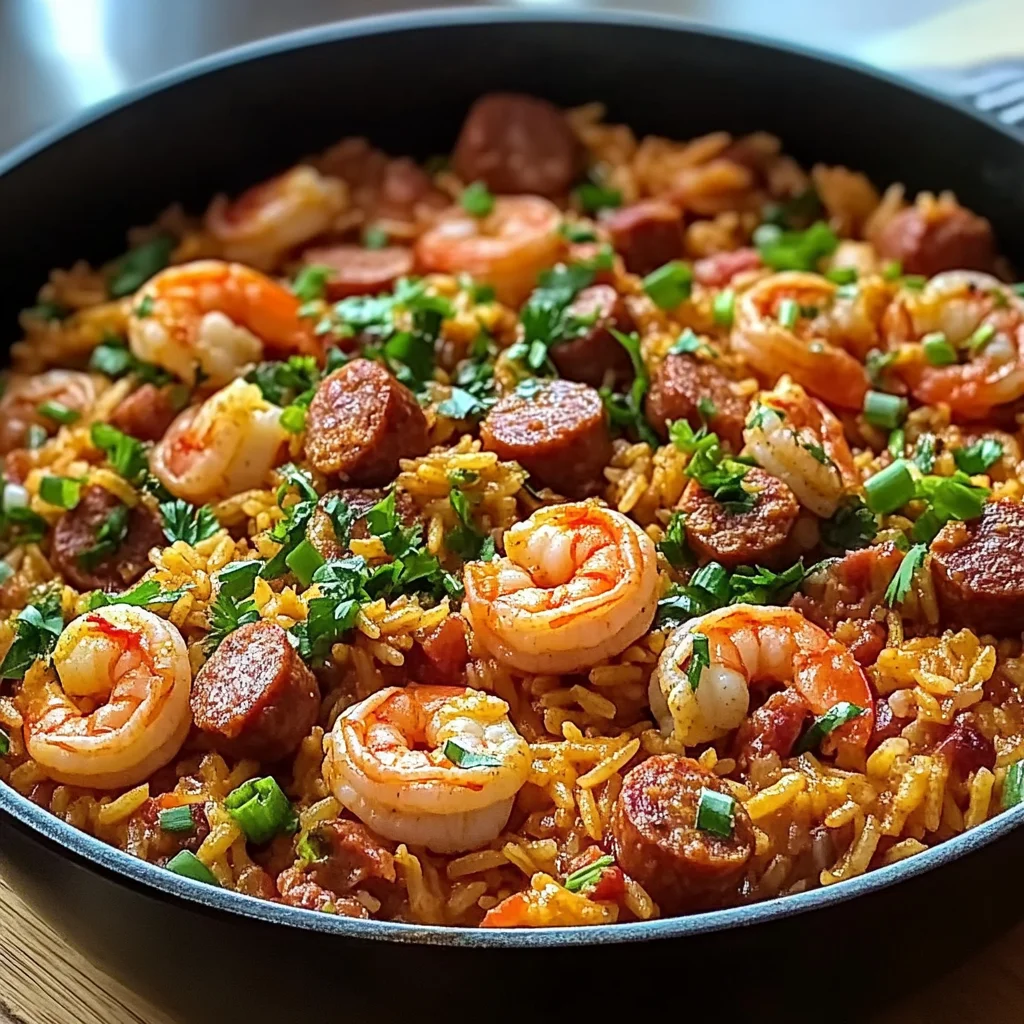 One Pot Shrimp and Sausage Jambalaya