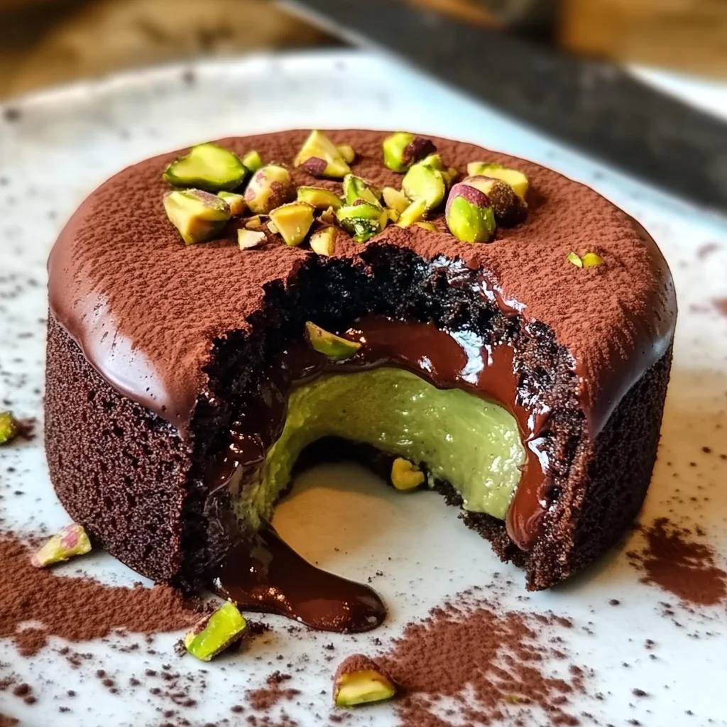 Pistachio Chocolate Lava Cakes Recipe