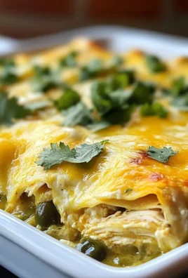 Quick and Easy Green Chile Chicken Enchilada Casserole