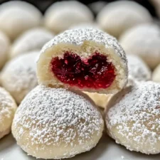 Raspberry Almond Snowball Cookies Delightful Easy Recipe