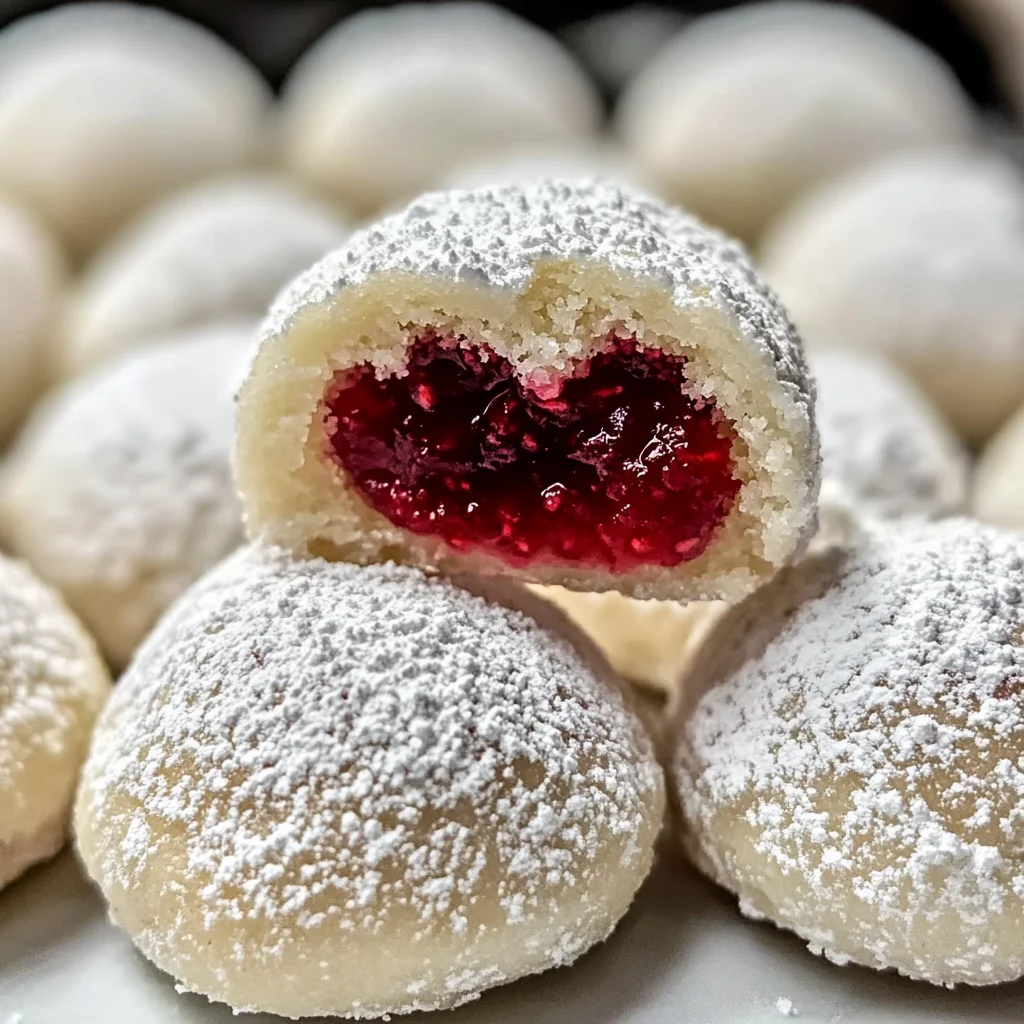 Raspberry Almond Snowball Cookies Delightful Easy Recipe