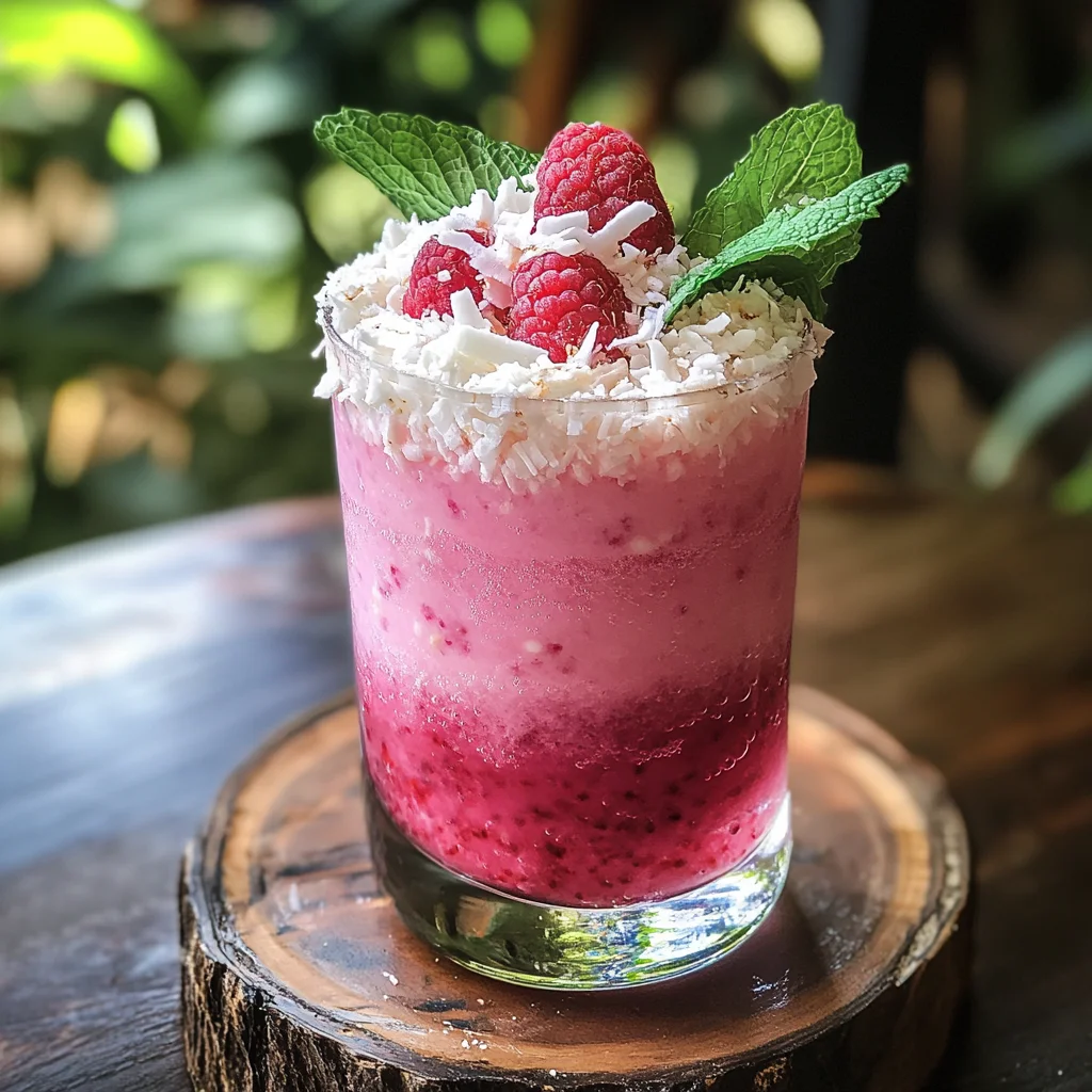 Raspberry Coconut Mojito
