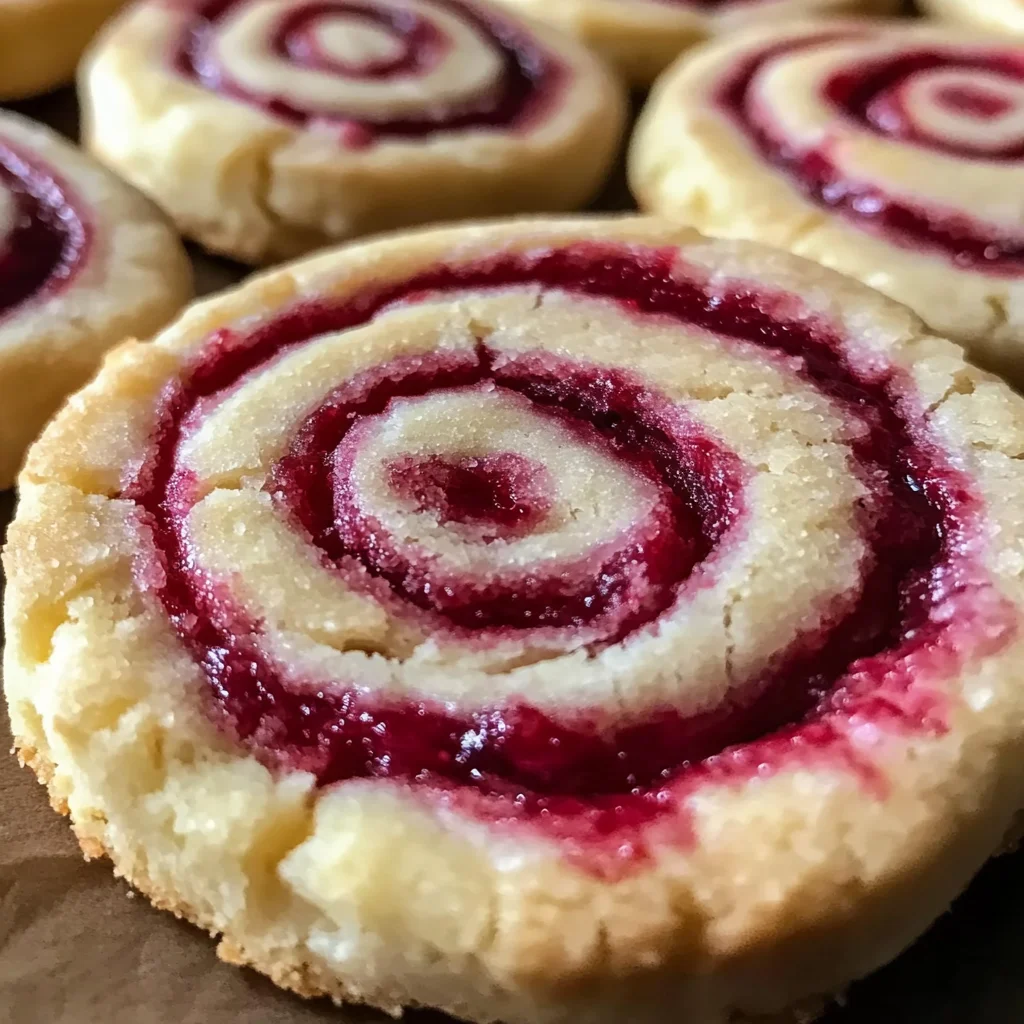 Raspberry Swirl Shortbread Cookies