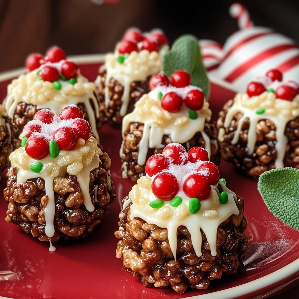 Rice Krispie Christmas Puds | Slimming & Weight Watchers Friendly