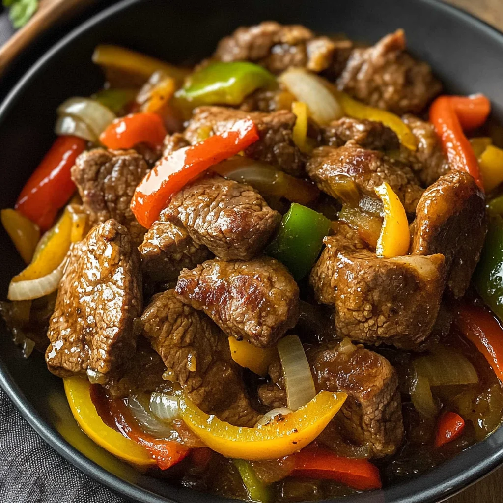 Slow Cooker Pepper Steak Recipe