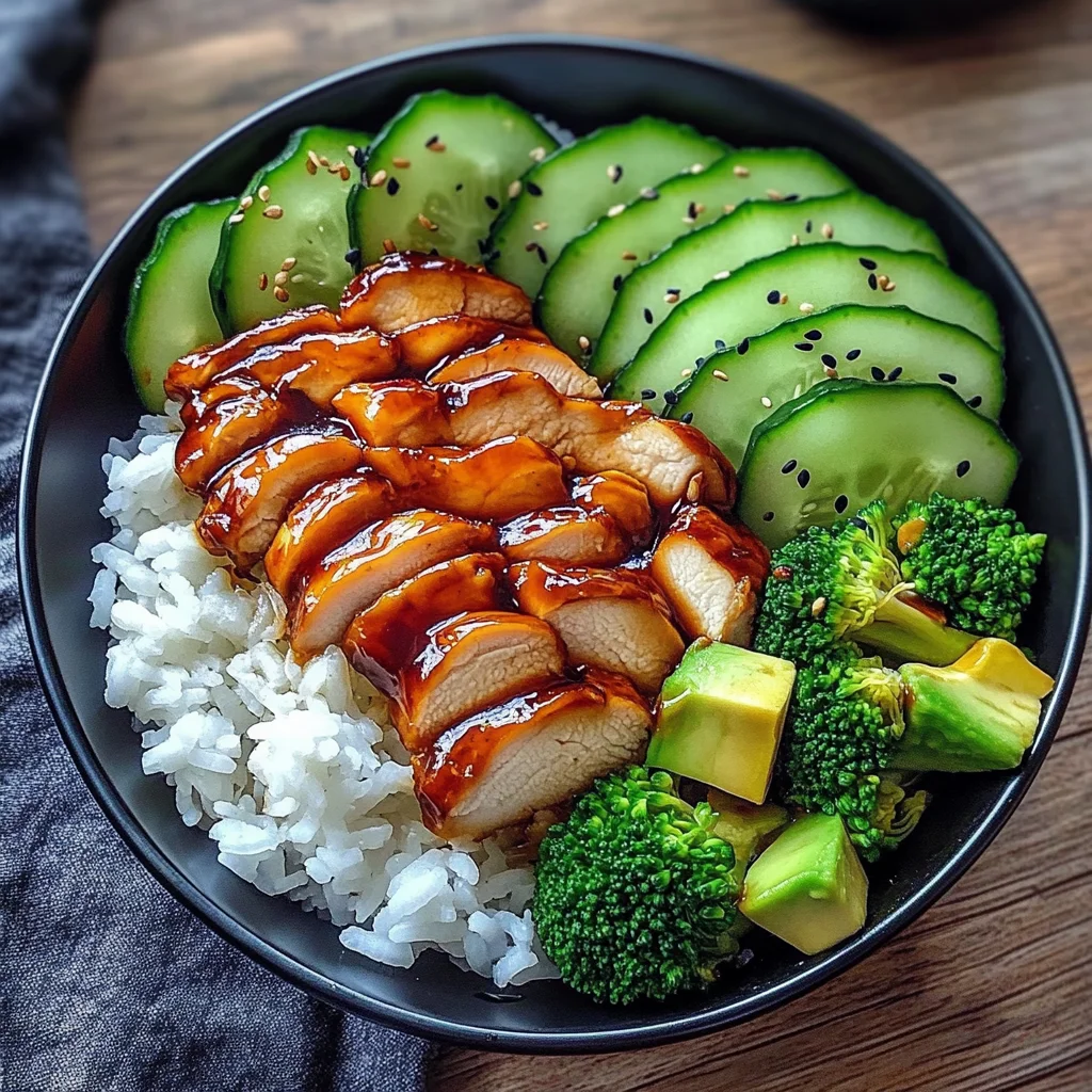 Teriyaki Chicken Rice Bowl with Fresh Veggies