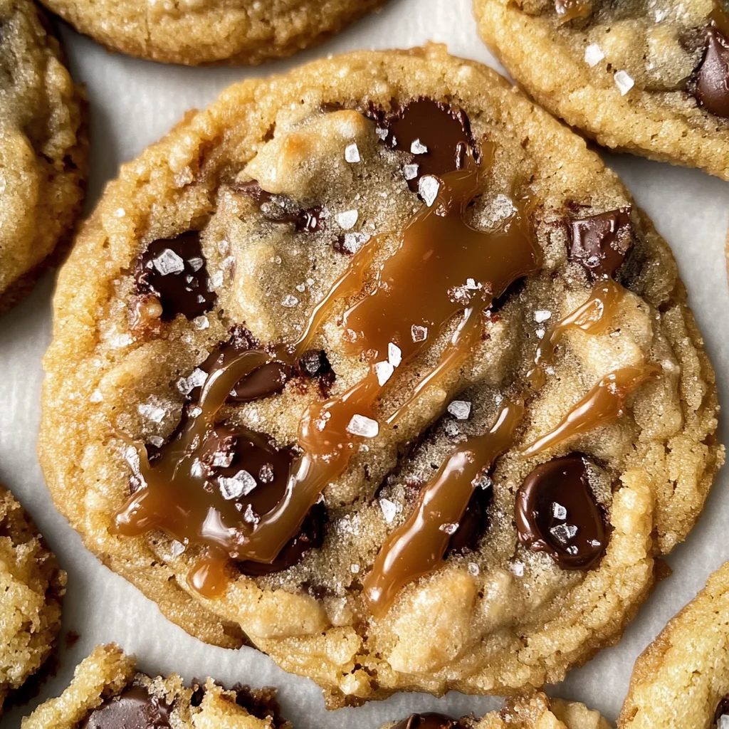 The Best Chewy Salted Caramel Chocolate Chip Cookies